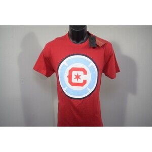 Mitchell & Ness MLS Chicago Fire FC T Shirt Red Short Sleeve Mens Small NEW